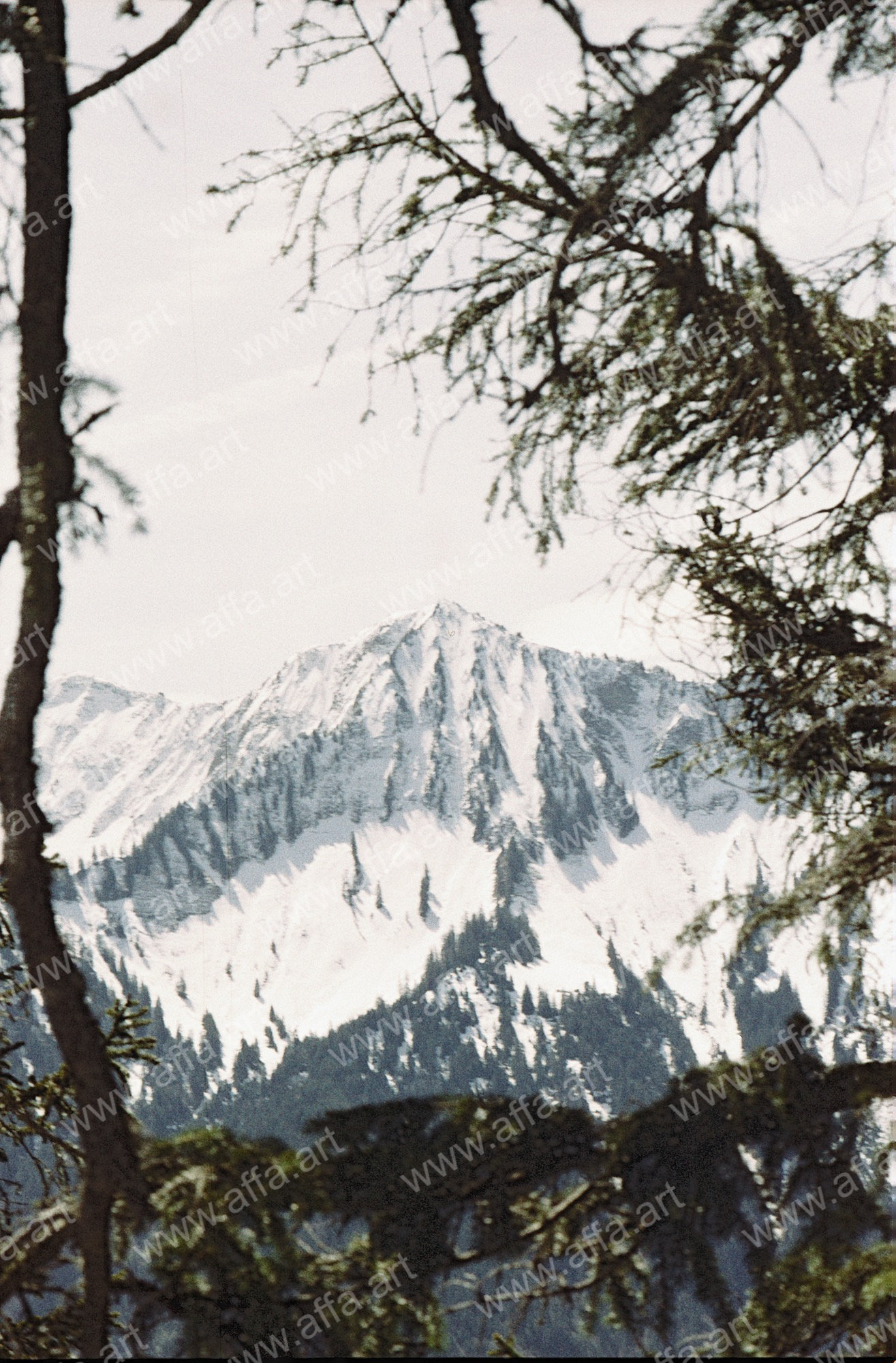 Snowy Mountain Art - Nostalgic mountain